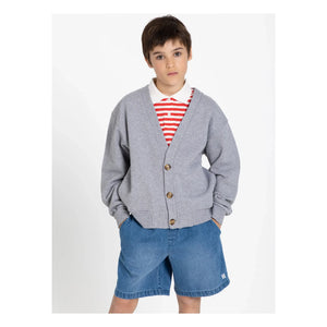 Smallable Kid - Tilo gestreiftes Bio-Baumwoll-Polohemd | Dunkelrot