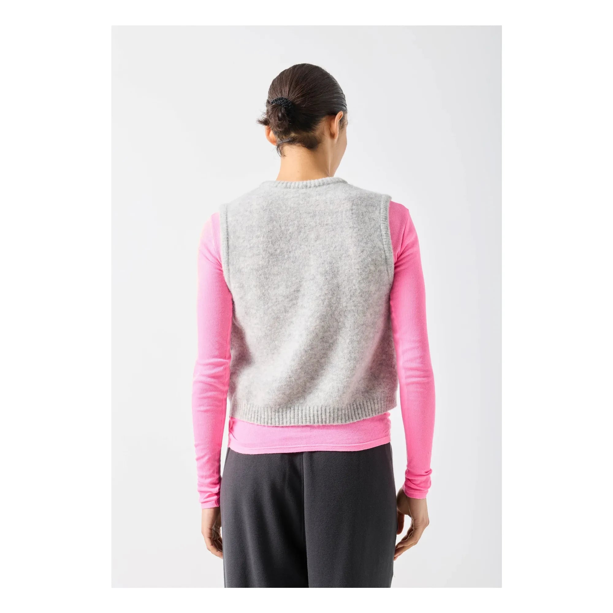 American Vintage - Vitow Wollpullover ohne Ärmel | Hellgrau