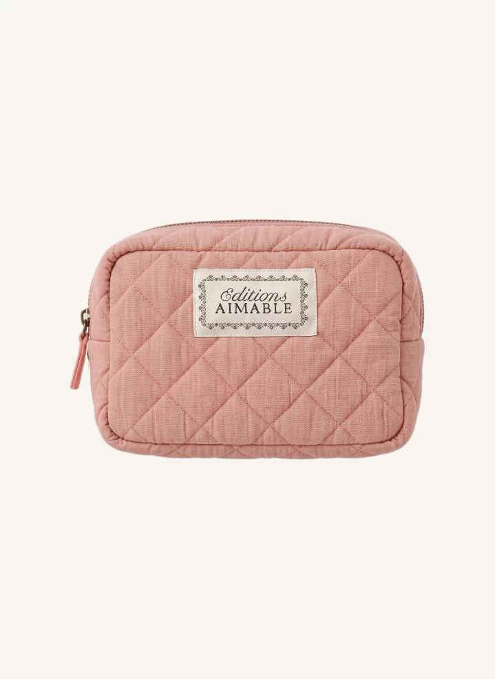 Editions Aimable - Kosmetiktasche Toscana | Puderrosa Gazetuch