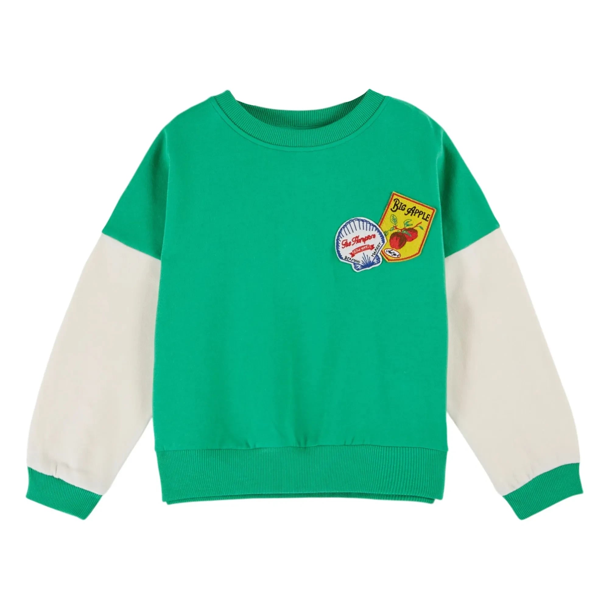 Emile et Ida - Organic Cotton Sweatshirt mit Aufnäher | Grün