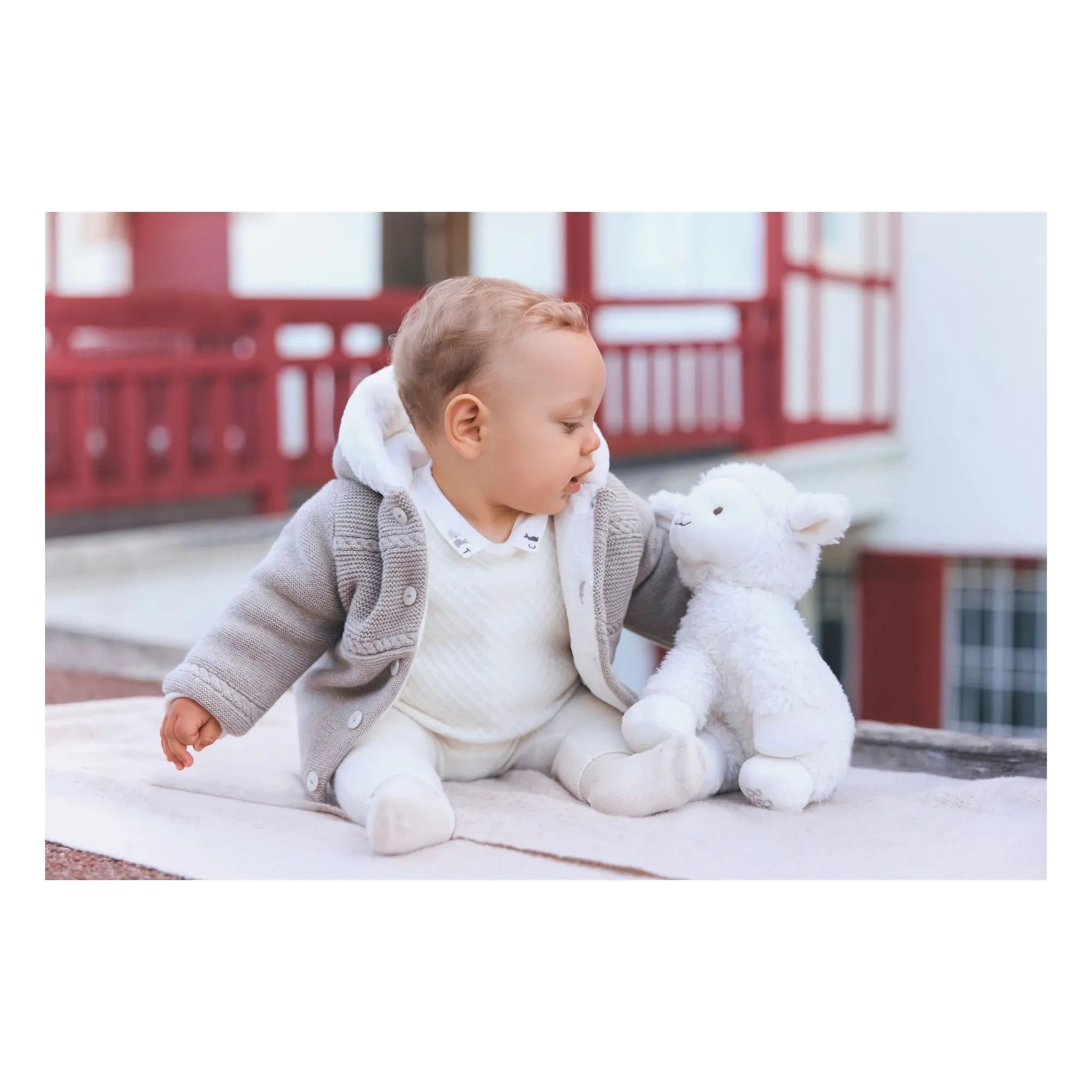 Tartine et Chocolat - Gefütterter Cardigan | Haferbeige