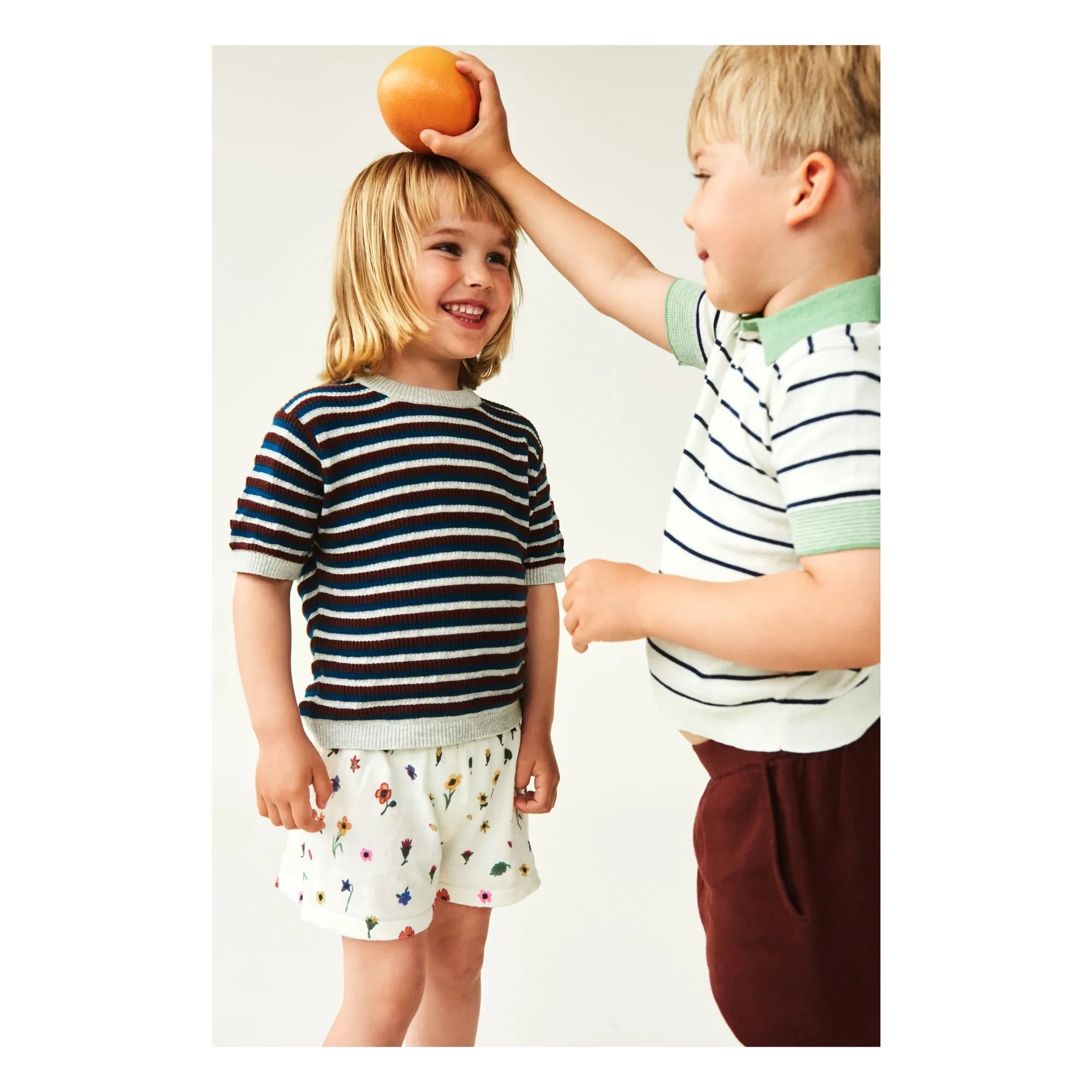 FUB - Bio-Baumwolle Extra Feines Netz Blumen Shorts | Ecru