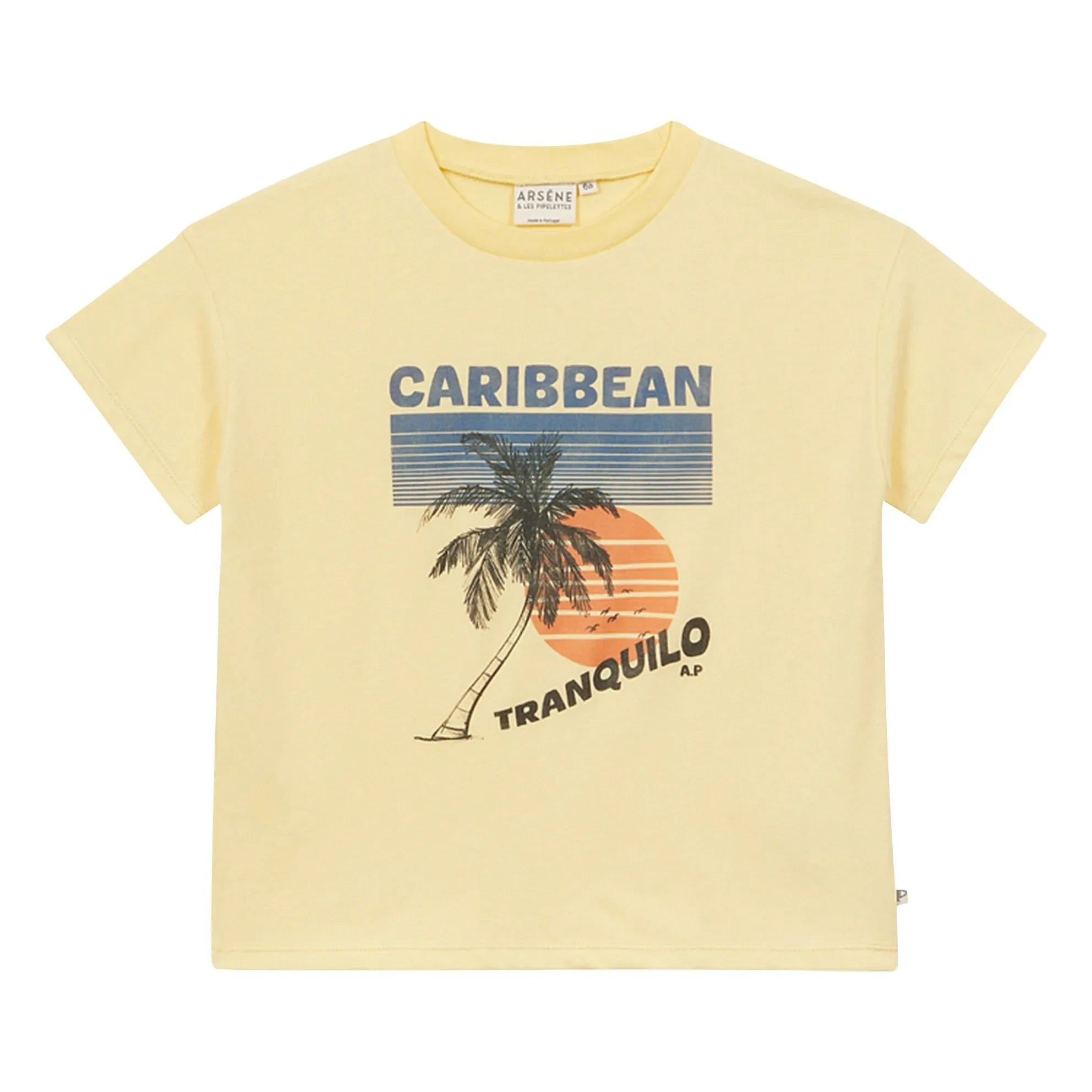 Arsène et Les Pipelettes - Caribbean Organik pamuklu T-shirt | Sarı