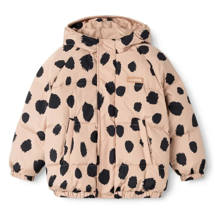 Liewood - Adelina Steppjacke mit Leopardenmuster aus recycelten Fasern | Hellrosa