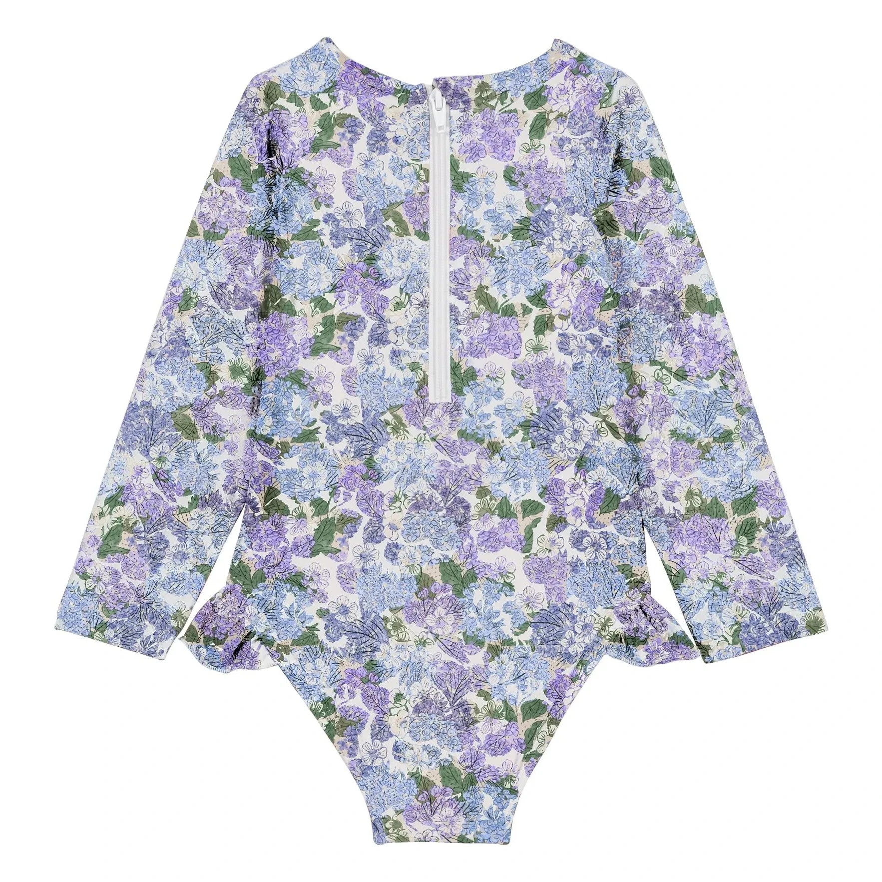 Studio Bohème - Josepha Langarm Schwimmanzug Blumen Recycelte Fasern | Lila