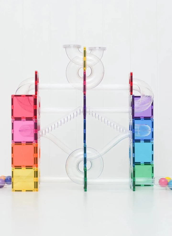 Connetix - Regenbogen | 114-teiliges Glänzendes Kugelrennen-Set