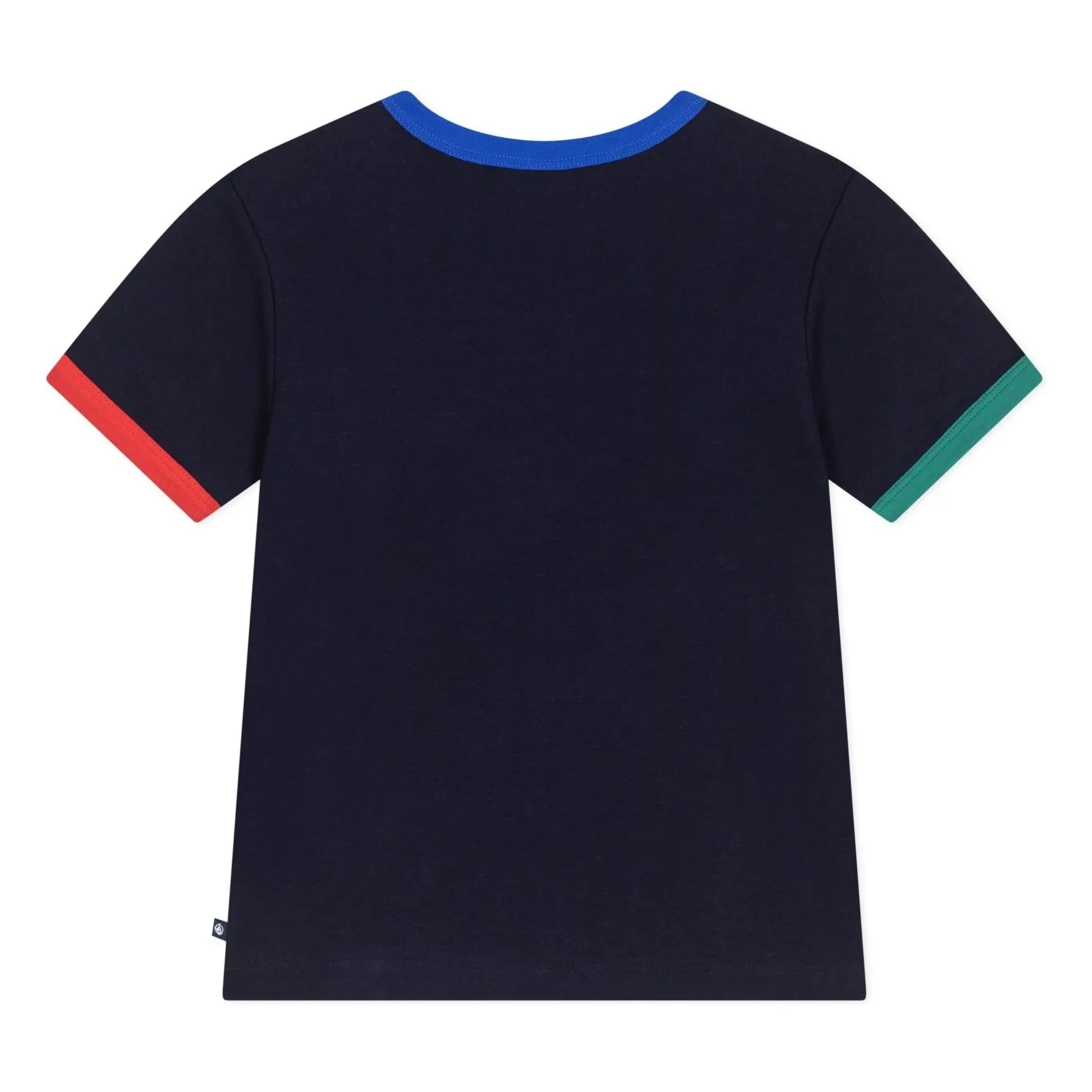 Petit Bateau - Lockeres T-Shirt mit Farbblock | Marineblau