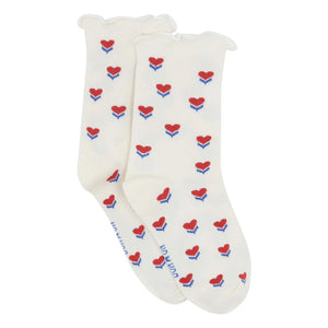 Bonton - Mini-Herz-Socken | Ecru