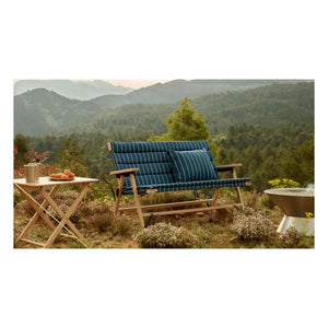 Hay - Outdoor market Klappbankauflage, Jasper Morrison | Blau