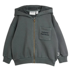 Mini Rodini - M.Rodini Fermuarlı Sweatshirt Organik Pamuk | Gri