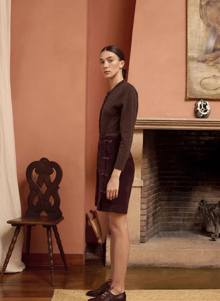 Maria de la Orden - Silene Baumwolle Bermuda Shorts | Schokolade