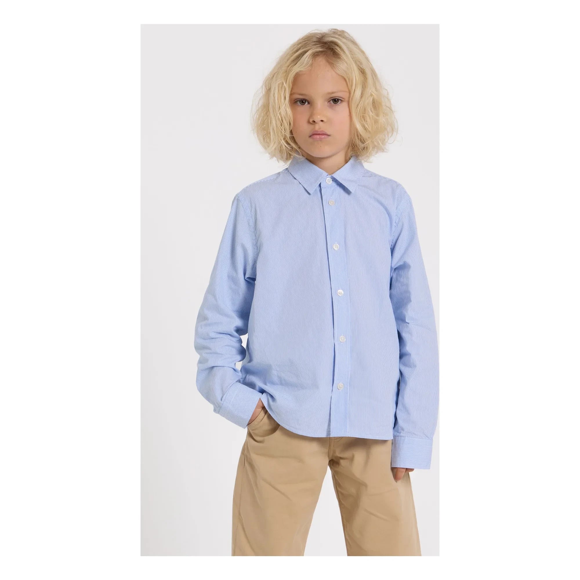 Smallable Kid - Zak Gestreiftes Hemd | Hellblau
