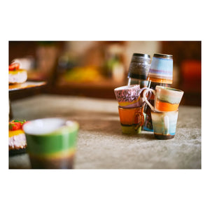 HKliving - 4er-Set Steingut-Tassen