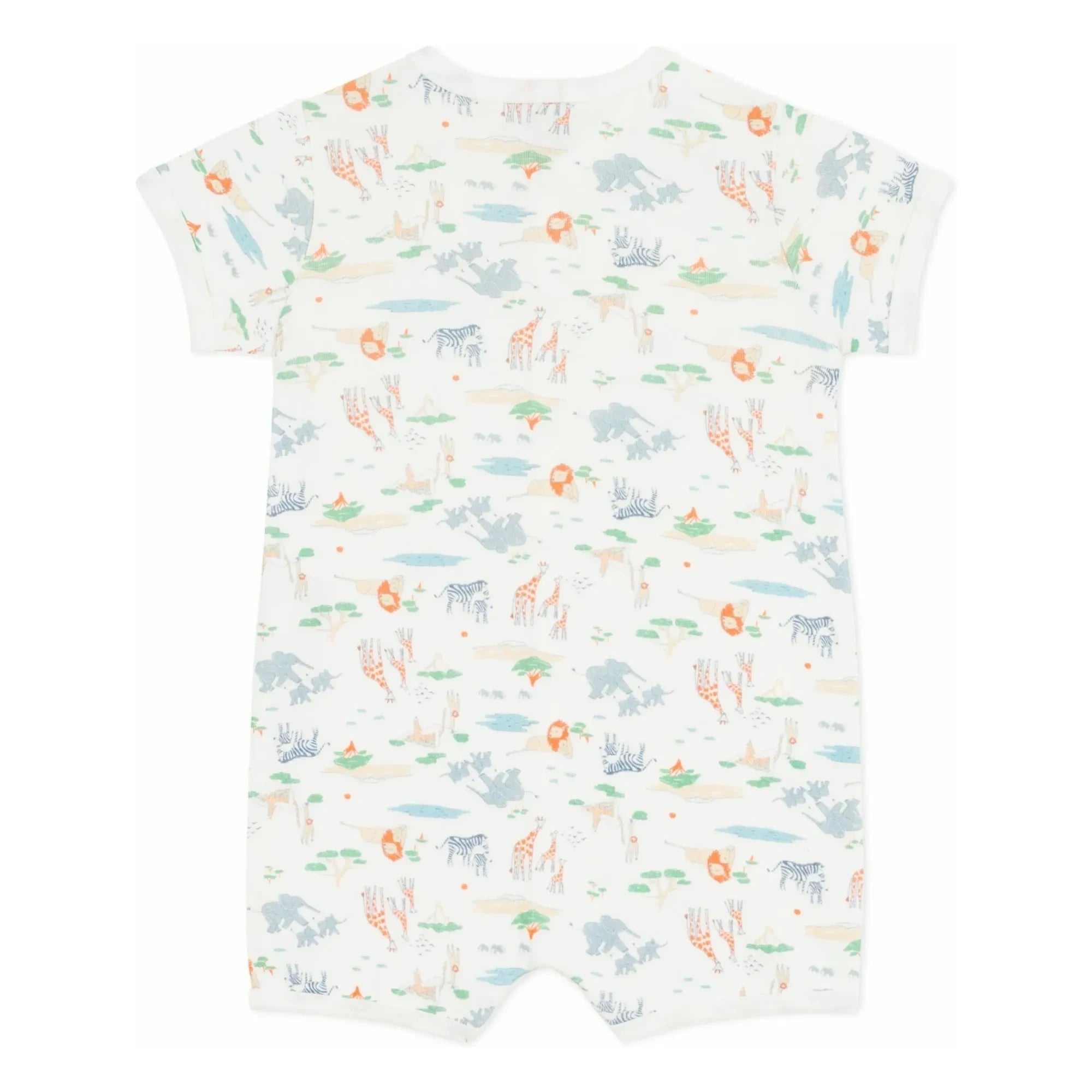 Petit Bateau - Shorts mit Tiermuster und Schlafsack | Weiß