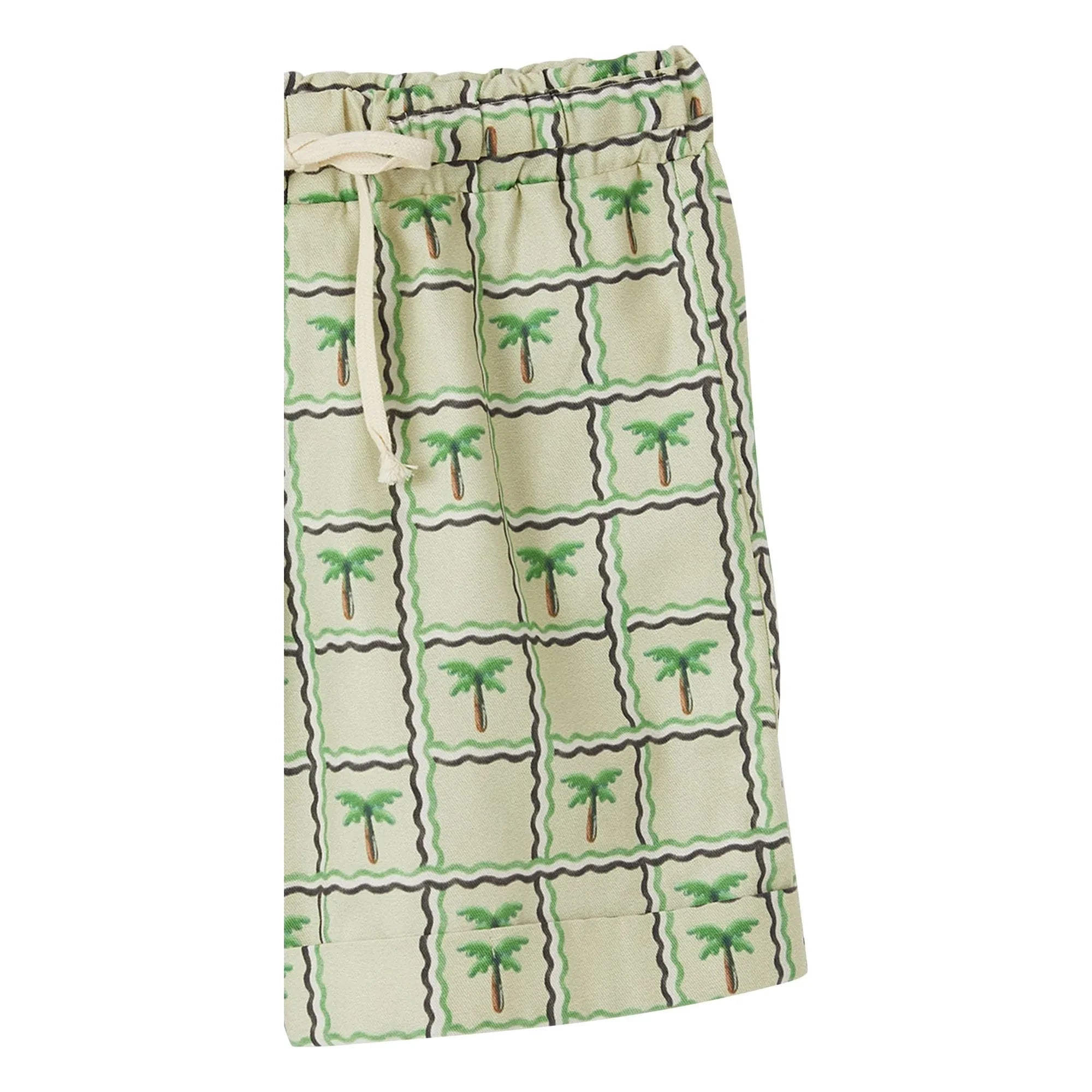 Fabula - Palm Tree Shorts mit Kordel | Hellgrün