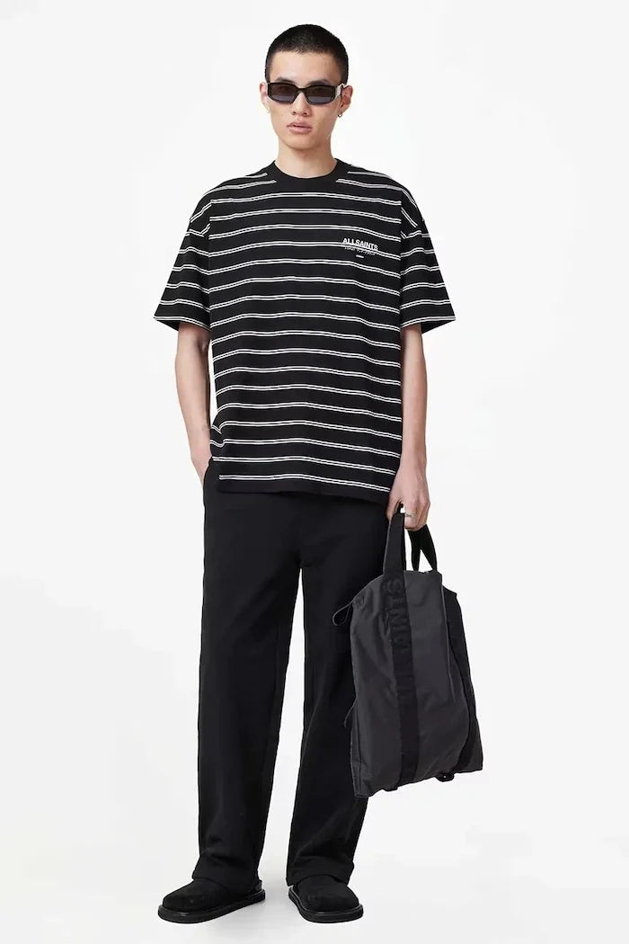 AllSaints erkek pamuklu UNDERGRND STRIPE SS tişört