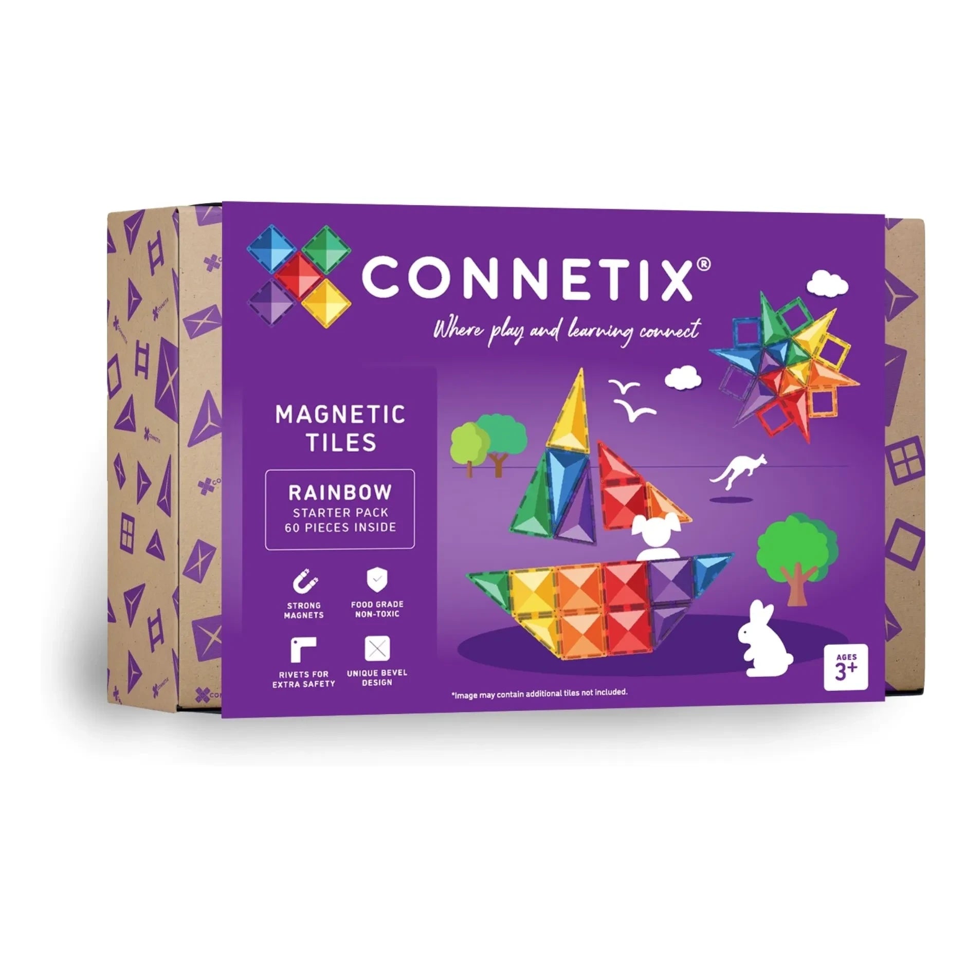 Connetix - Starter-Set - 60 Teile | Regenbogen