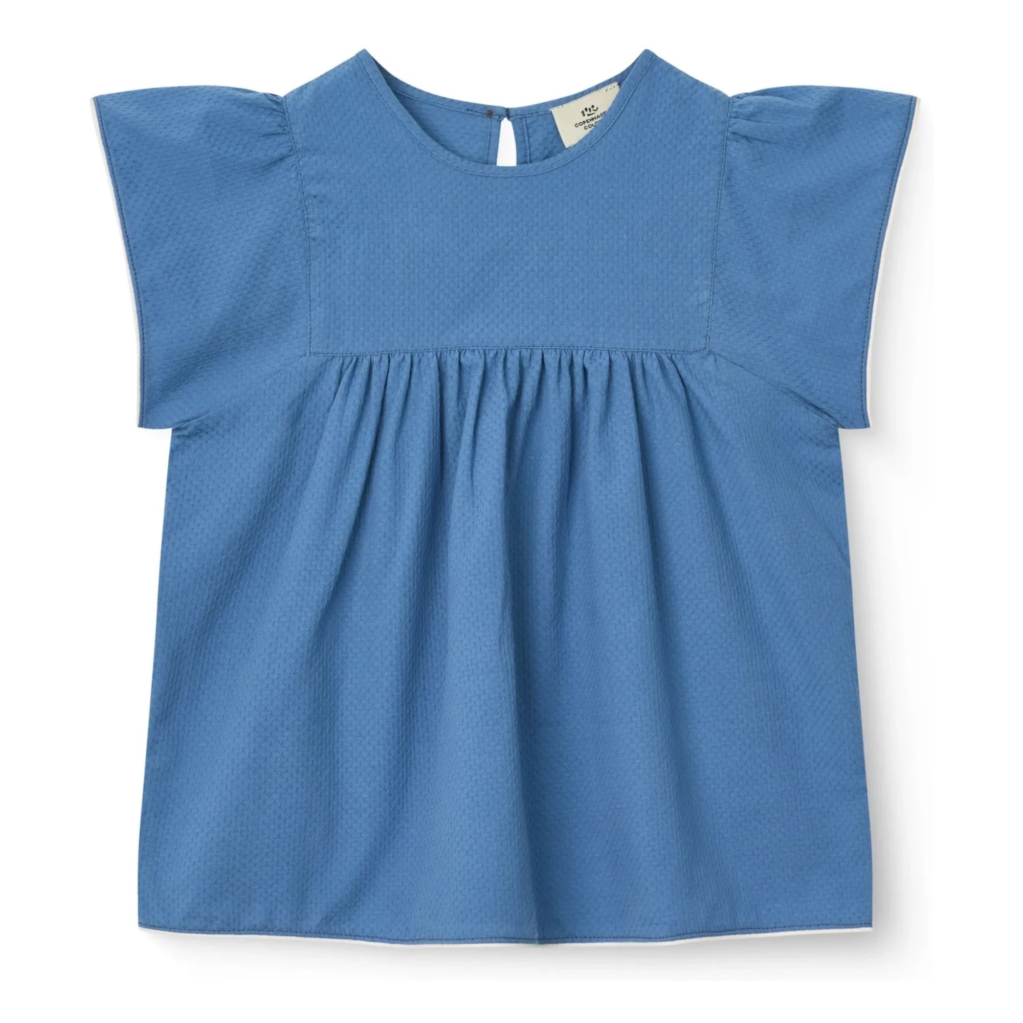 Copenhagen Colors - Bluse mit Troddeln Bio-Baumwolle | Blau