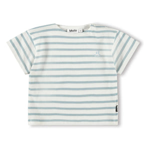 Molo - Eivor Gestreiftes Bio-Baumwoll-T-Shirt | Weiß