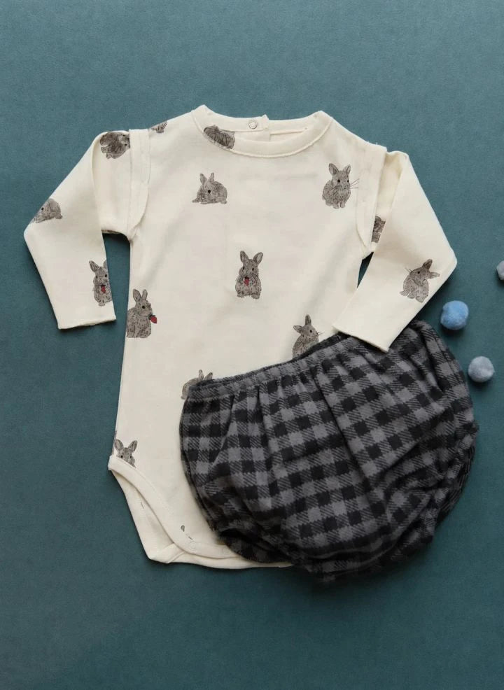 Studio Bohème - Lala Rabbits Organische Baumwollbody | Ecru
