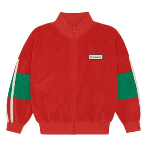 The Campamento - Badetuch-Sweatshirt mit Farbblöcken und Reißverschluss | Rot