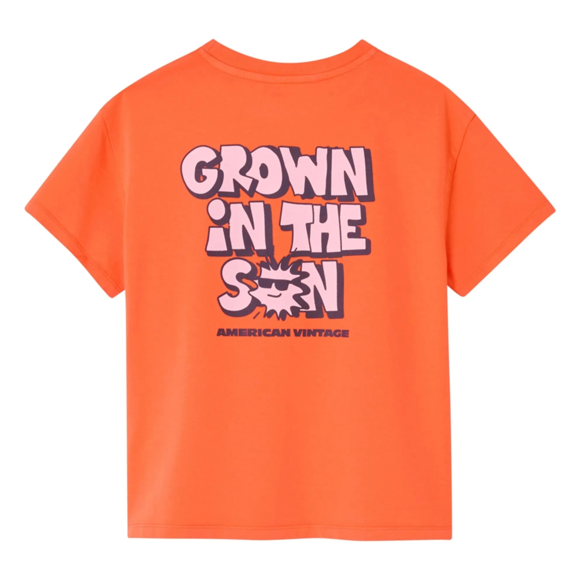 American Vintage - Fizvalley T-Shirt mit Sonnenaufdruck | Mandarine