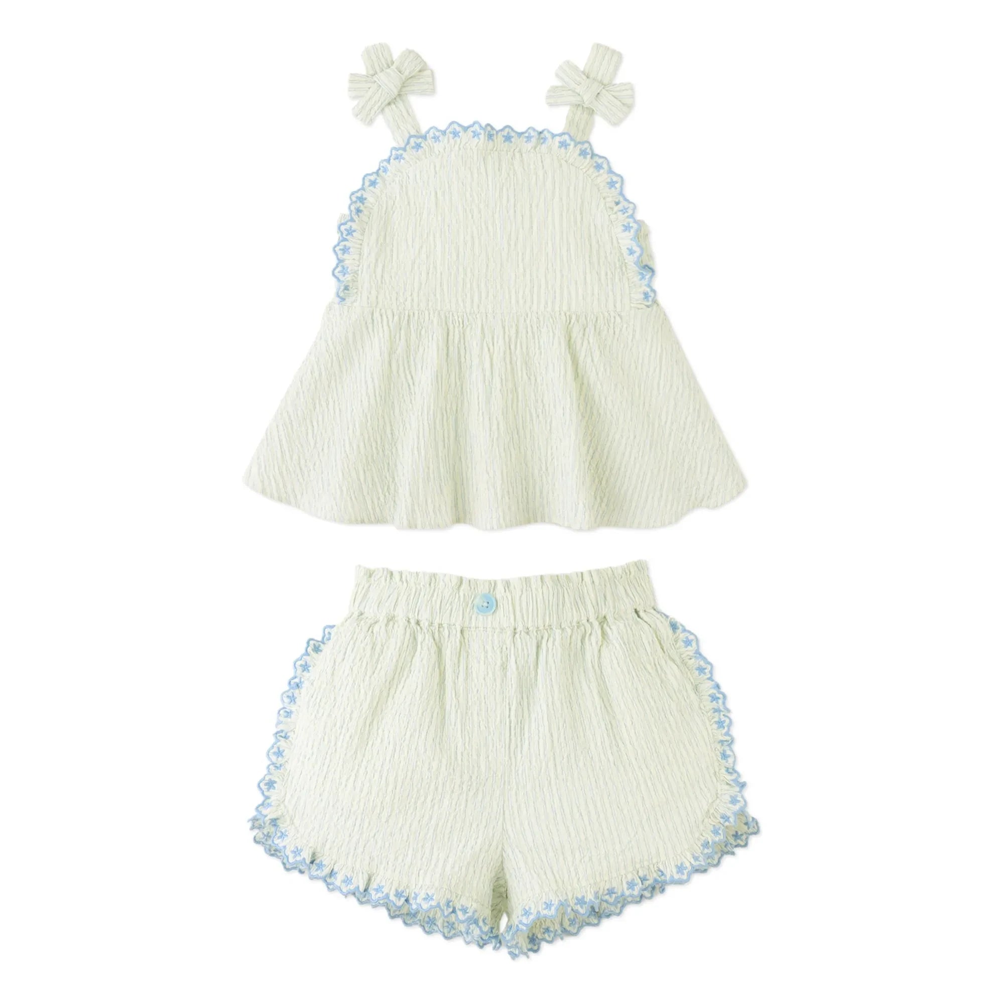 Gingersnaps - Isabel Gestreiftes Oberteil und Shorts-Set | Blau