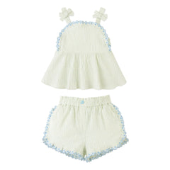 Gingersnaps - Isabel Gestreiftes Oberteil und Shorts-Set | Blau