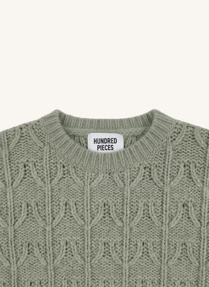 Hundred Pieces - Lacy Merino Wolle Pullover | Wassergrün