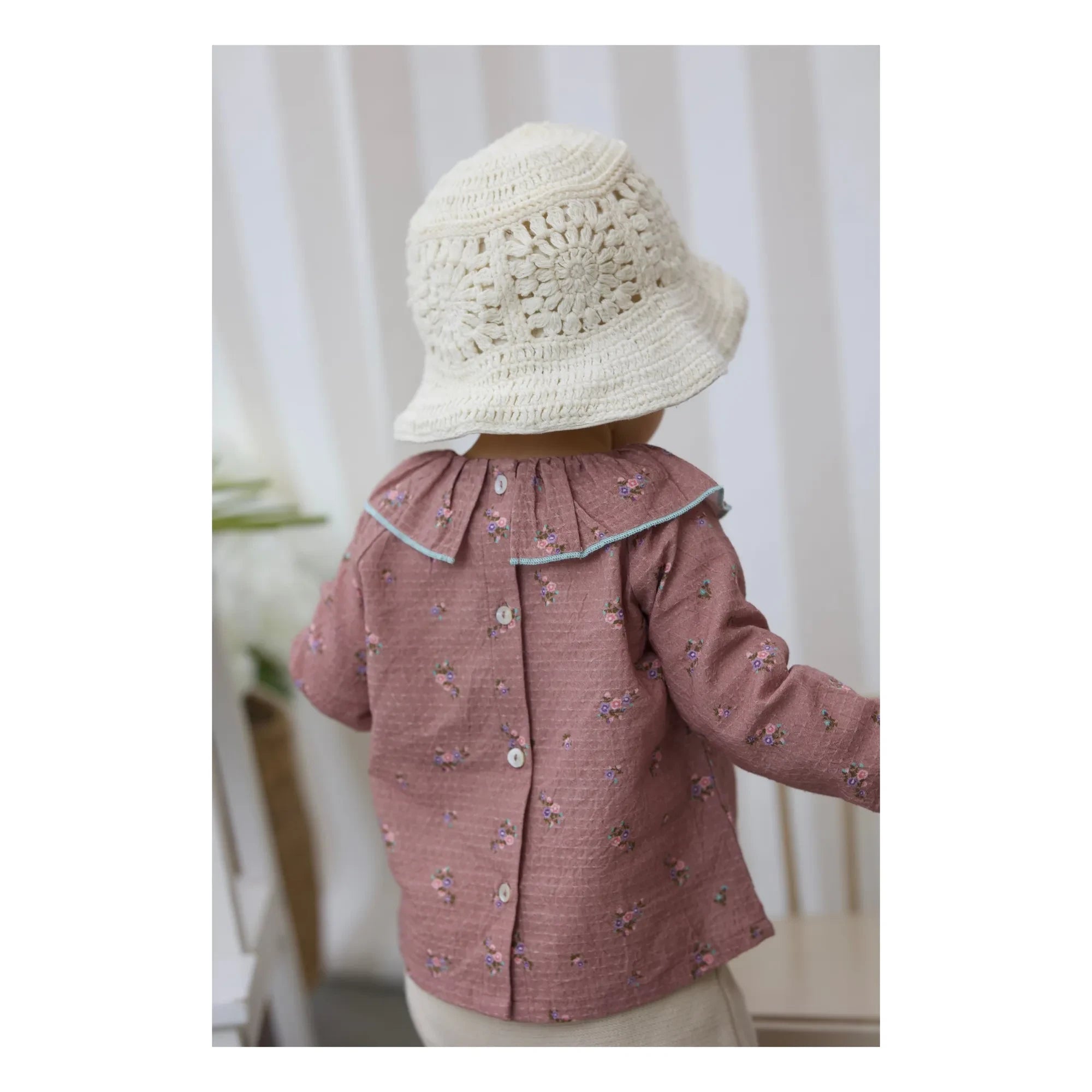 Lililotte - Charline Fleurie Bio-Baumwollbluse | Altrosa