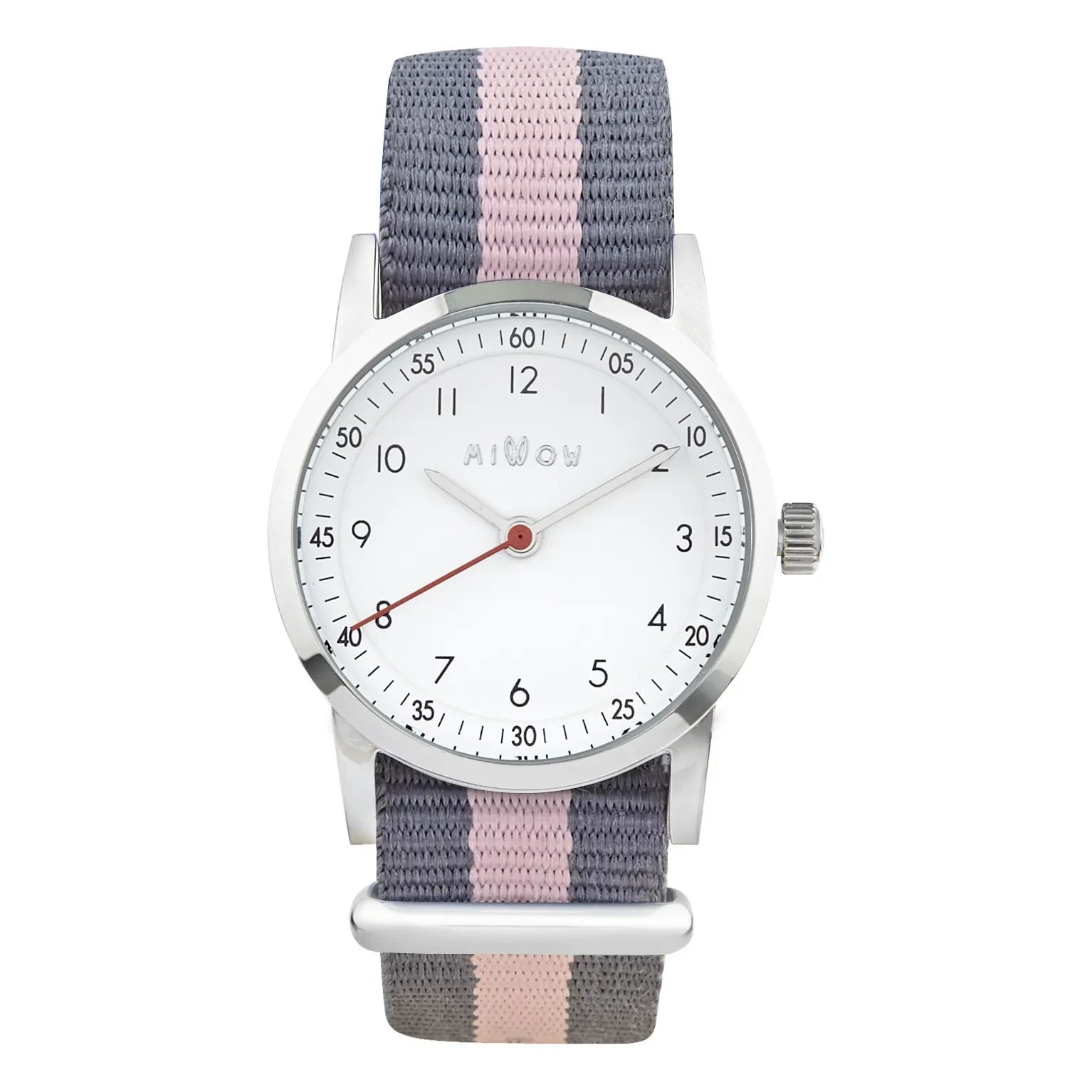 Millow - Blossom Watch Gestreiftes Armband | Hellrosa