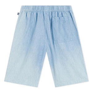 Petit Bateau - Hellblaue Denim Chambray Bio-Baumwollshorts