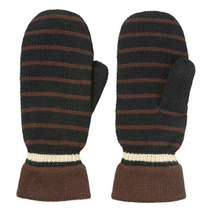 Becksöndergaard - Gestreifte Smaragdhandschuhe | Schwarz