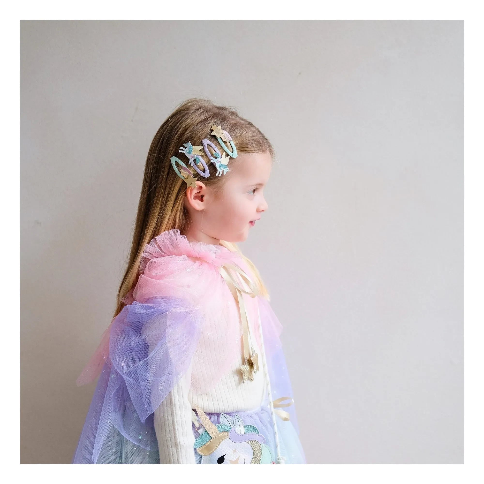 Mimi & Lula - 4er-Set Einhorn-Haarklammern | Lila