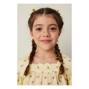 Tocoto Vintage - Bluse mit 3/4-Ärmeln und Blumenmuster | Gelb