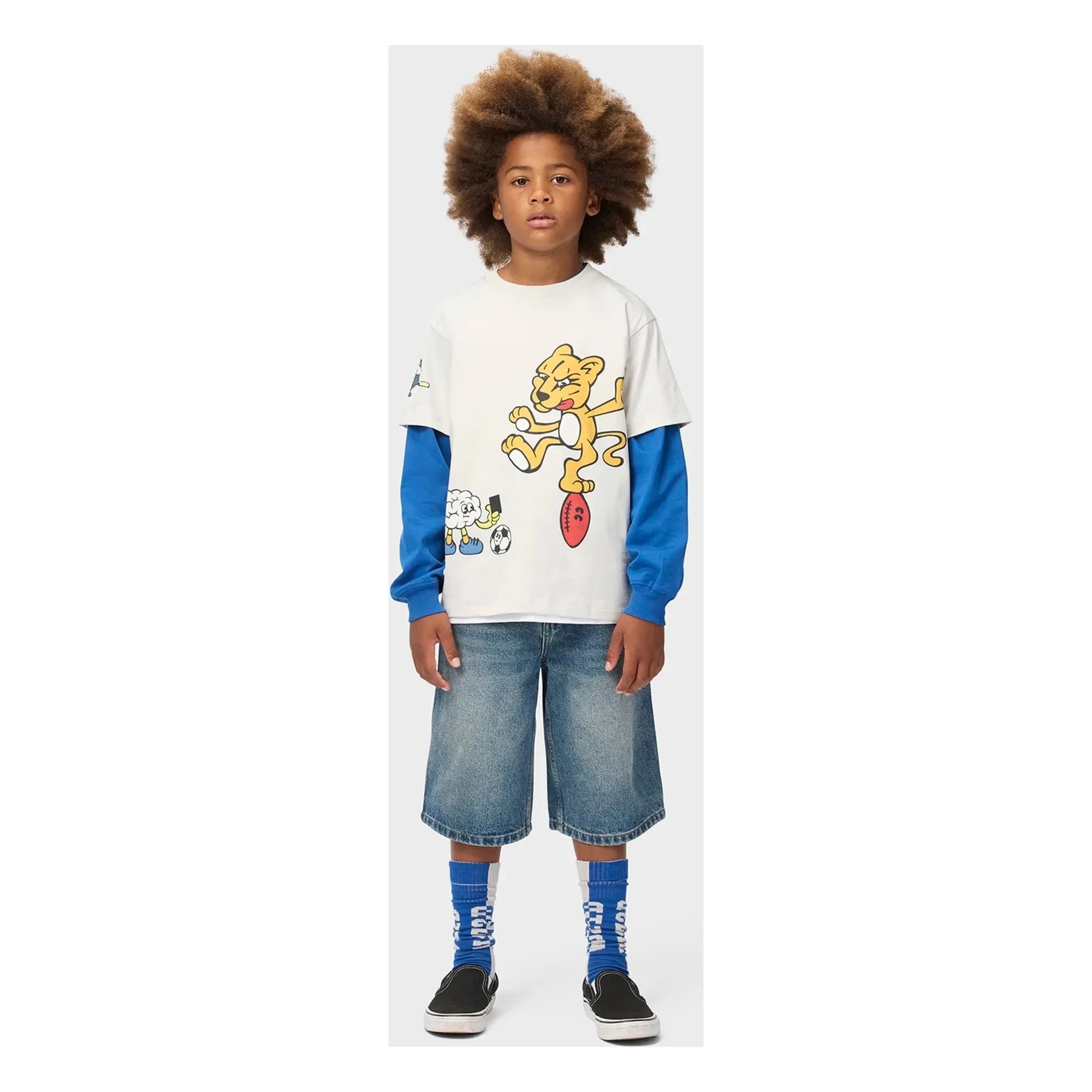 Molo - Alphie Denim Organik Pamuk Bermuda Şort | Mavi