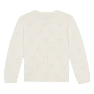 Bonton - Lilou Cœurs Strickjacke | Ecru