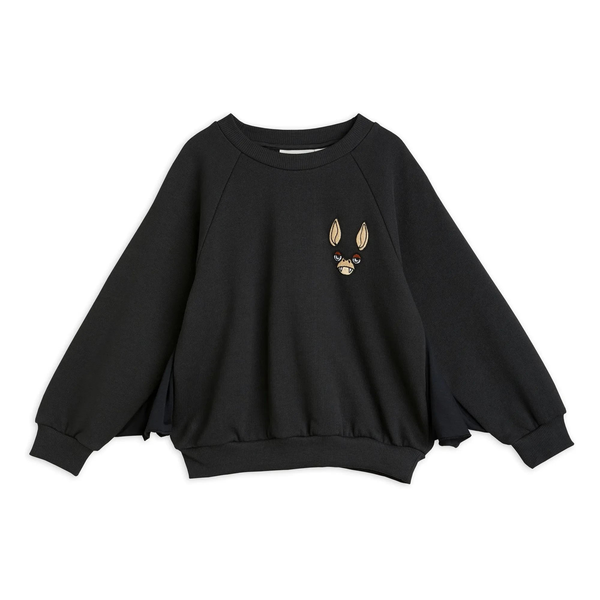 Mini Rodini - Sweatshirt Fledermaus aus Bio-Baumwolle | Schwarz