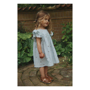 Konges Sløjd - Coco Cerises Bio-Baumwollkleid | Hellblau