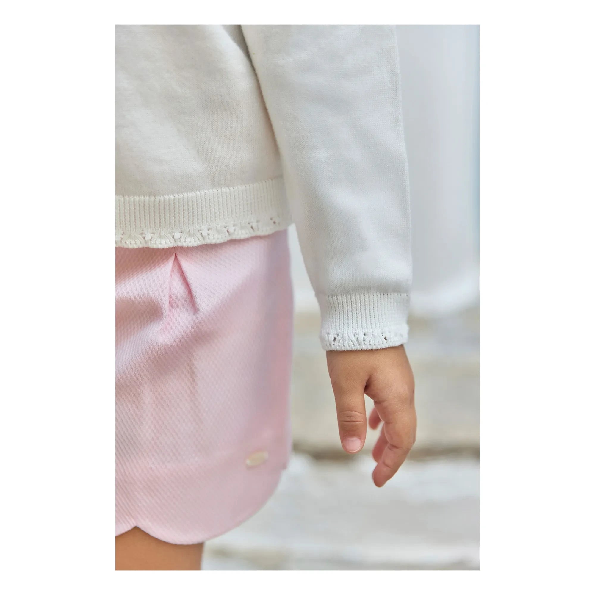 Tartine et Chocolat - Pullover mit Blumenstickerei | Ecru