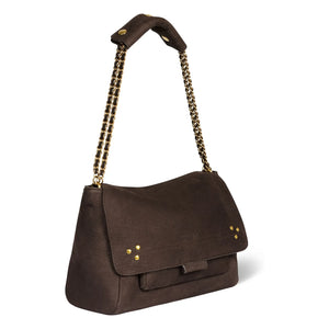 Jérôme Dreyfuss - Lulu M Taurillon Croco Tasche mit Muster | Braun