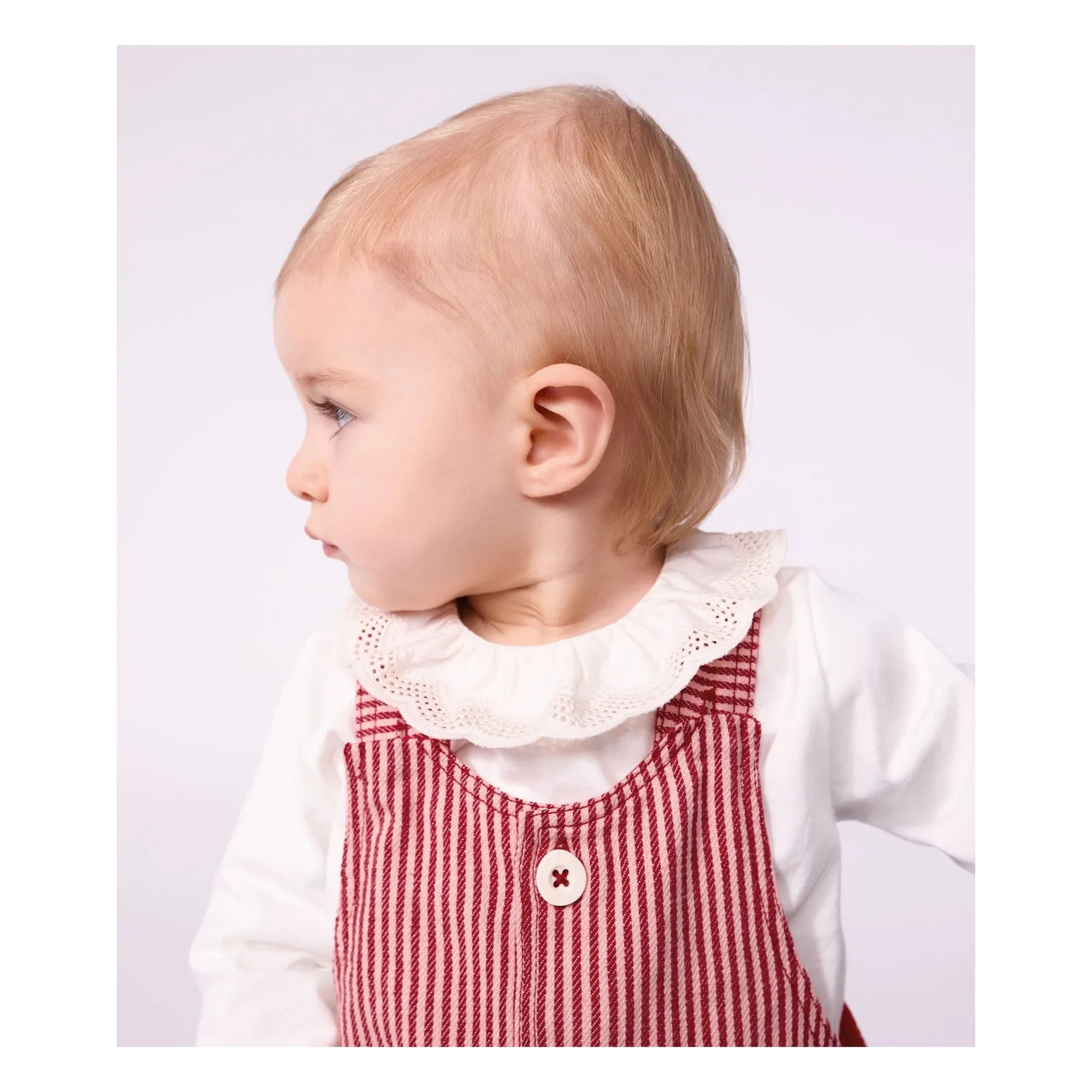 Petit Bateau - Çizgili Organik Pamuk Tulum Elbise | Pembe