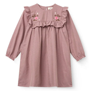 Copenhagen Colors - Besticktes kariertes Kleid | Rosa
