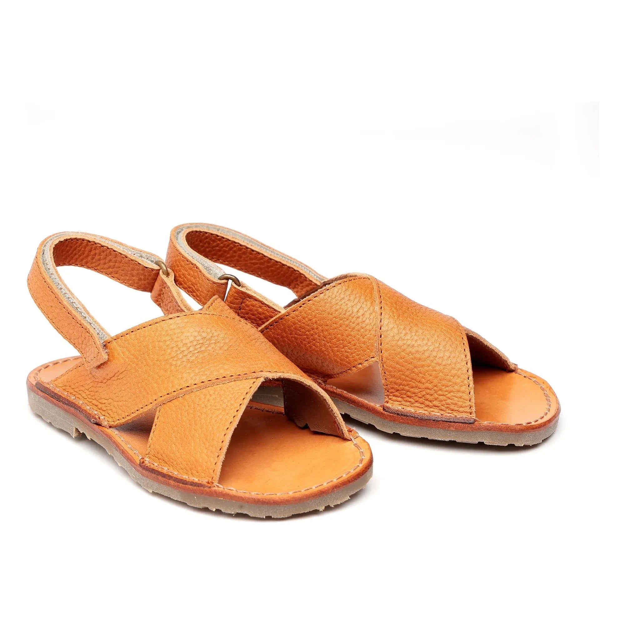 Pèpè - Sandalen mit Kreuzbändern | Cognac