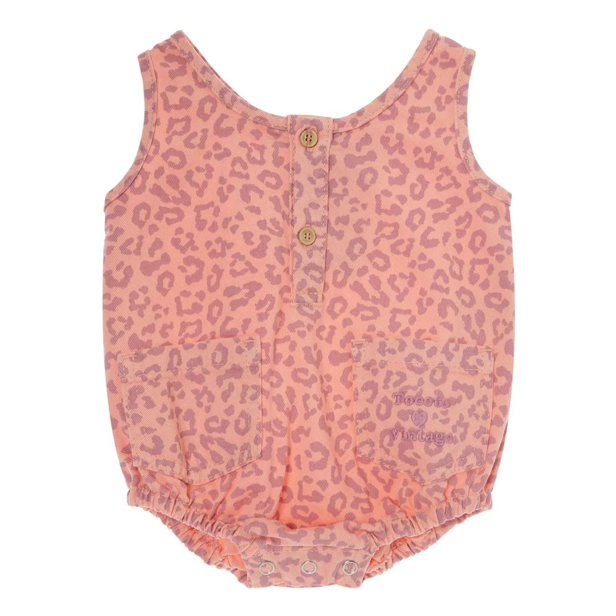Tocoto Vintage - Leopardenstrampler | Koralle