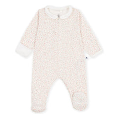Petit Bateau - Pyjamas Dors Bien Çiçekli Organik Pamuk | Beyaz