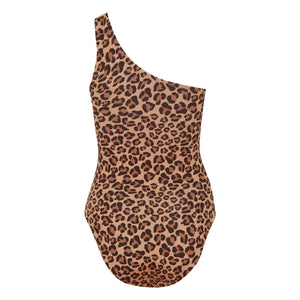 Alma Deia - Ava Asymmetrischer einteiliger Badeanzug | Beige