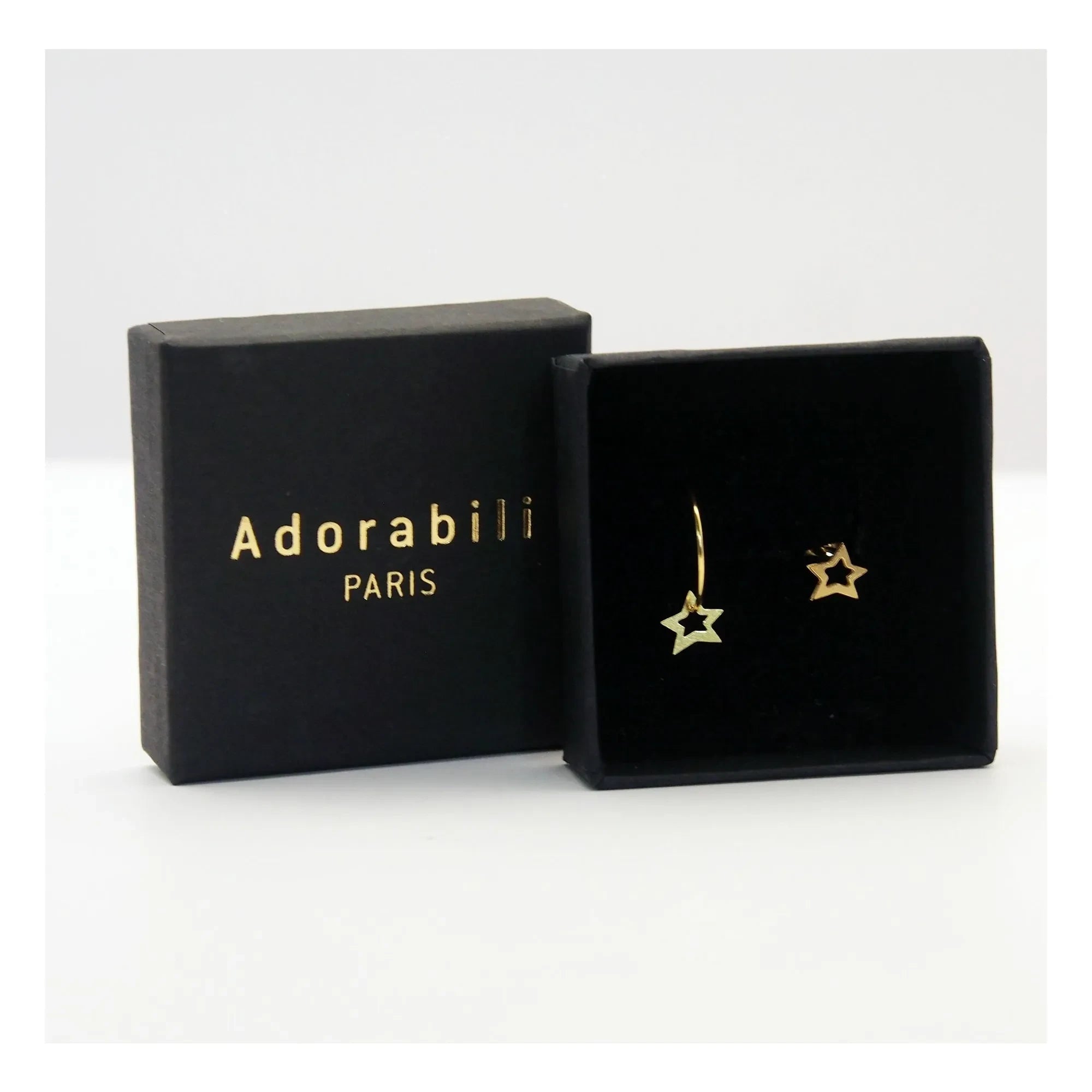 Adorabili - Duo Ohrringe Elise Großer Stern | Gold