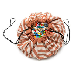 Play and Go - Noomad Tasche / Spielmatte - Gestreift | Senfgelb