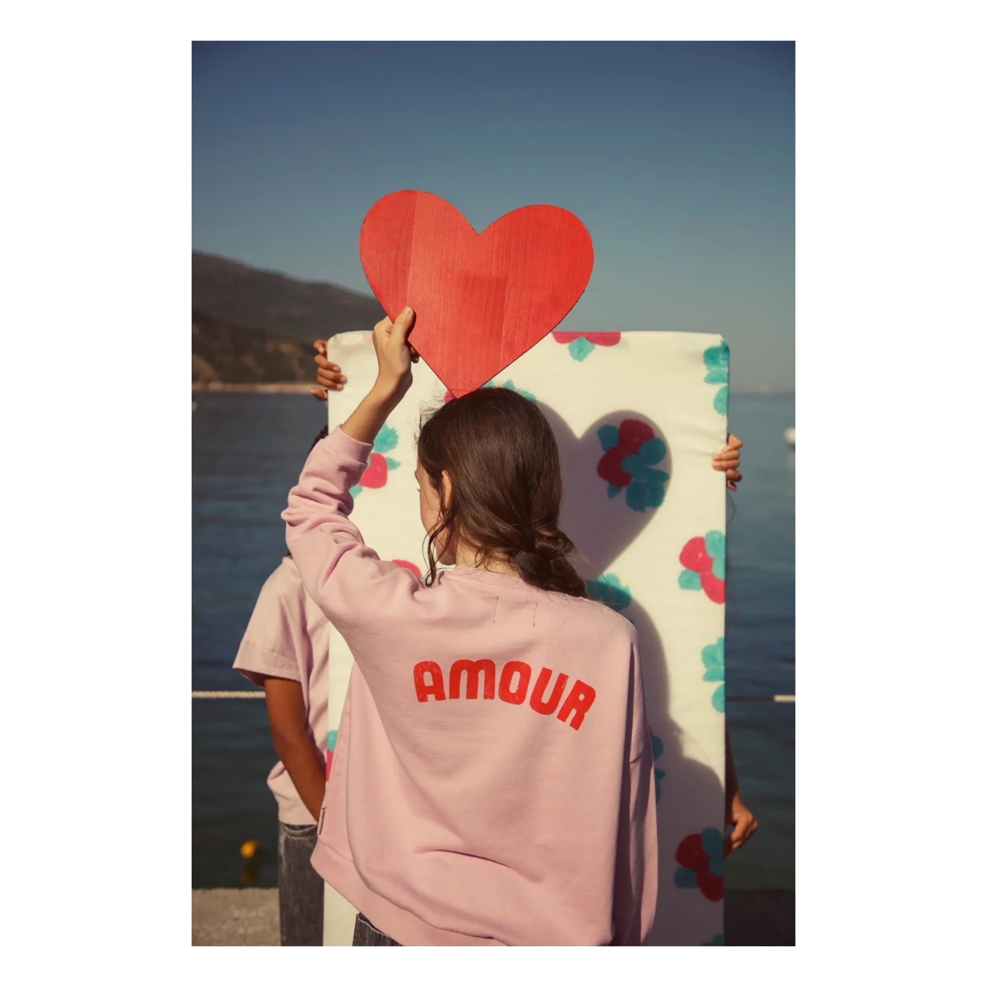Piupiuchick - Bio-Baumwoll Love Sweatshirt | Rosa